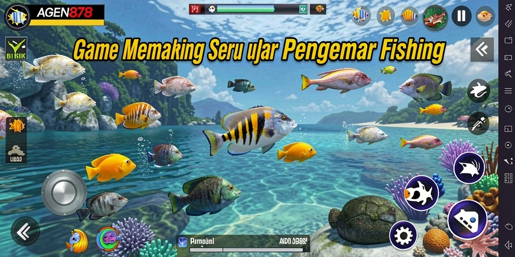 Screenshot gameplay AGEN878 dengan tampilan memancing yang realistis.