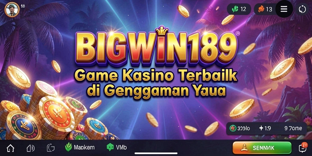 Screenshot utama BIGWIN189 menampilkan gameplay Kasino yang mengasyikkan.