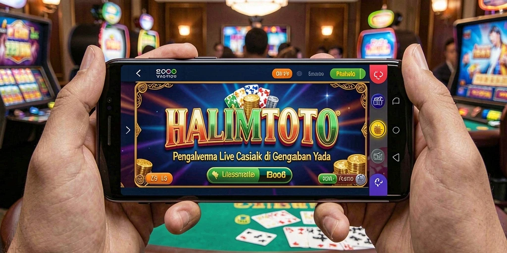 Screenshot HALIMTOTO menampilkan gameplay Live Casino yang mengasyikkan.
