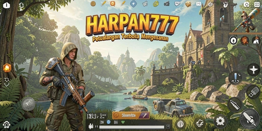 Screenshot gameplay HARAPAN777 menampilkan aksi eksplorasi dunia terbuka.
