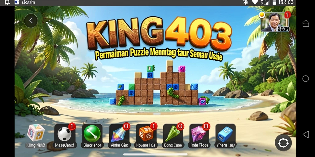 Screenshot KING403 menampilkan gameplay puzzle yang seru dan menantang.