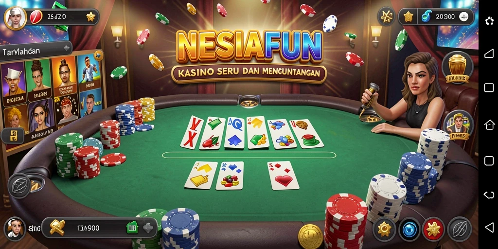 Tampilan gameplay seru dari NESIAFUN di dunia Kasino.