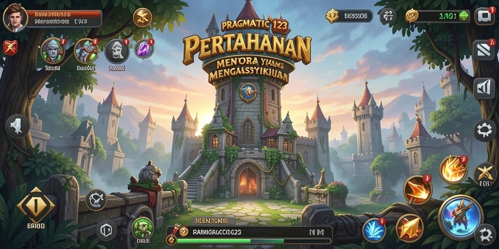 Tampilan gameplay seru dari PRAGMATIC123 dalam Tower Defense.