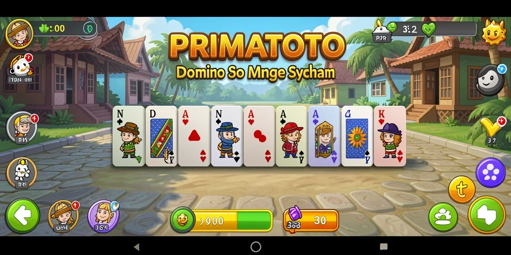 Tampilan gameplay seru PRIMATOTO dalam permainan Domino.