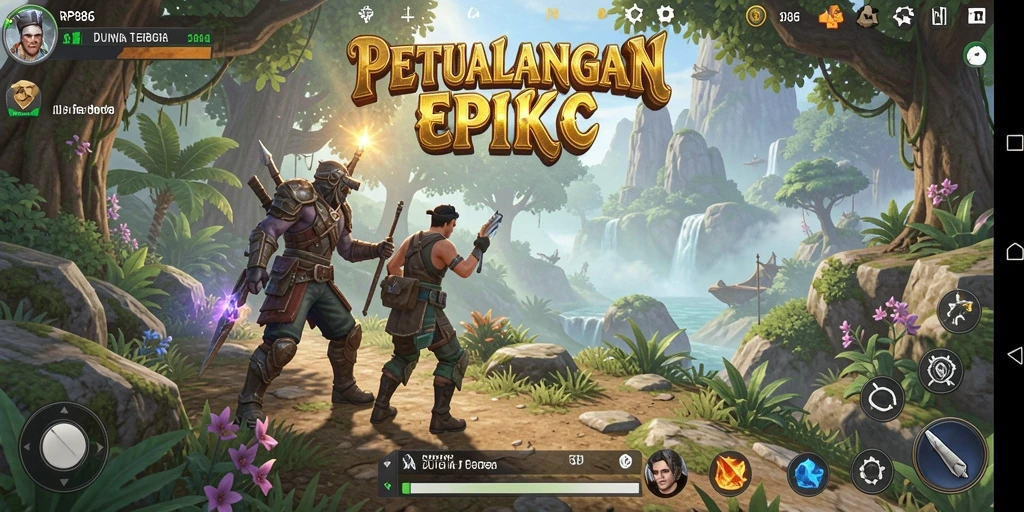 Tampilan gameplay RP886 yang menarik dalam petualangan luas.