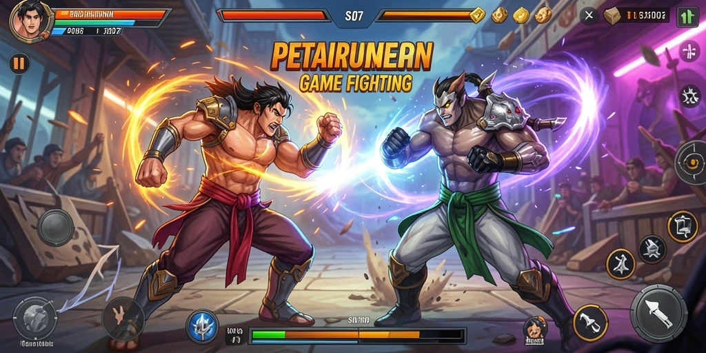 Gameplay SD107 menampilkan aksi pertarungan yang seru dan karakter yang dinamis.
